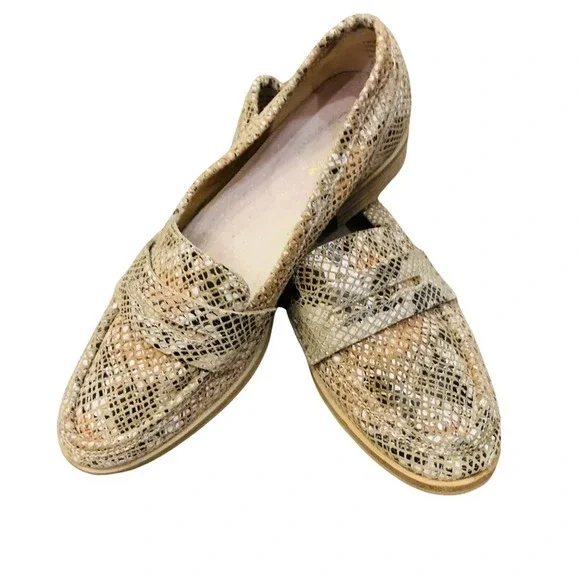 Anthropologie Seychelles Tiger Eyes Weekend Leather Loafers 7.5 - Picture 6 of 11